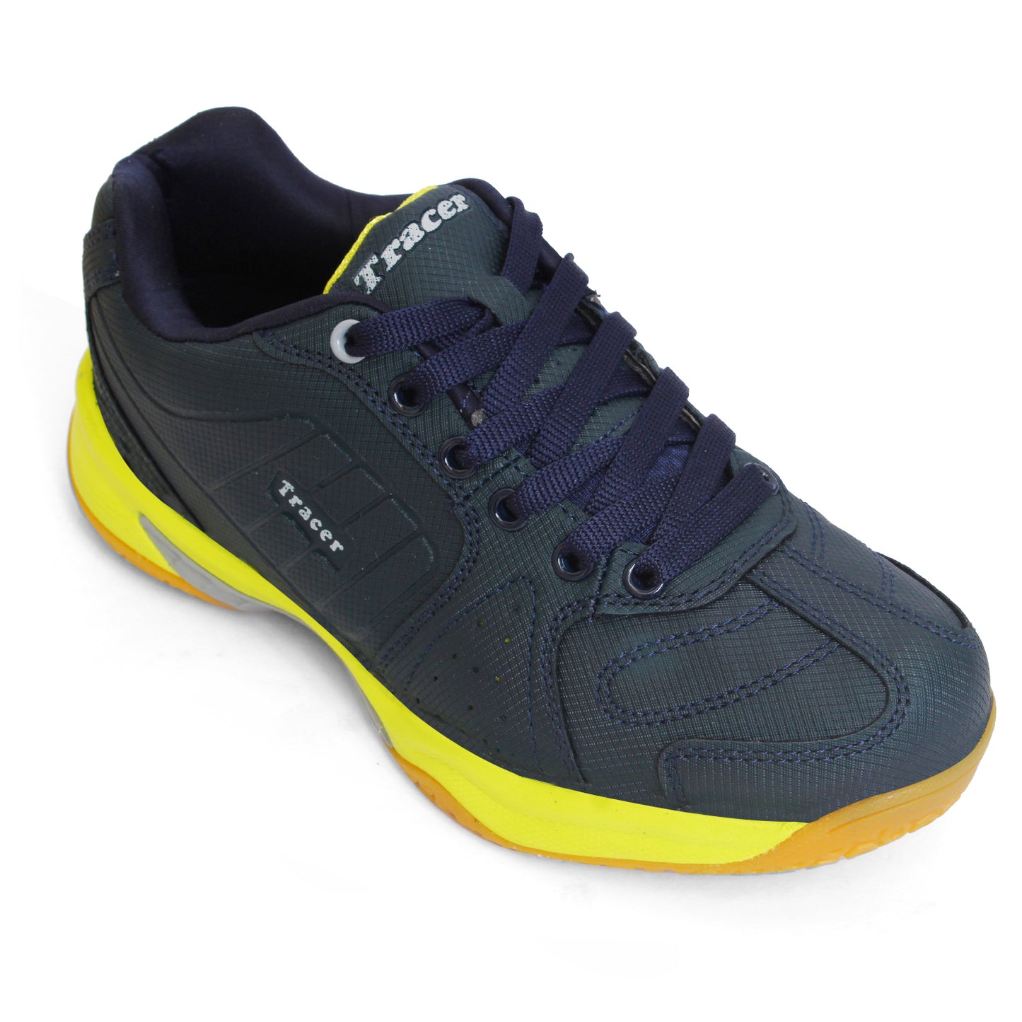 Tennis Badminton Sports Shoe For Kid's Navy Neon