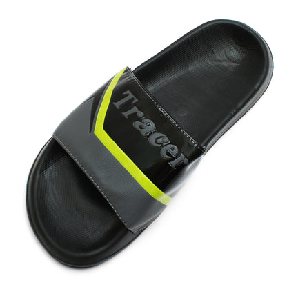 Flat Slippers For Men's Black Green