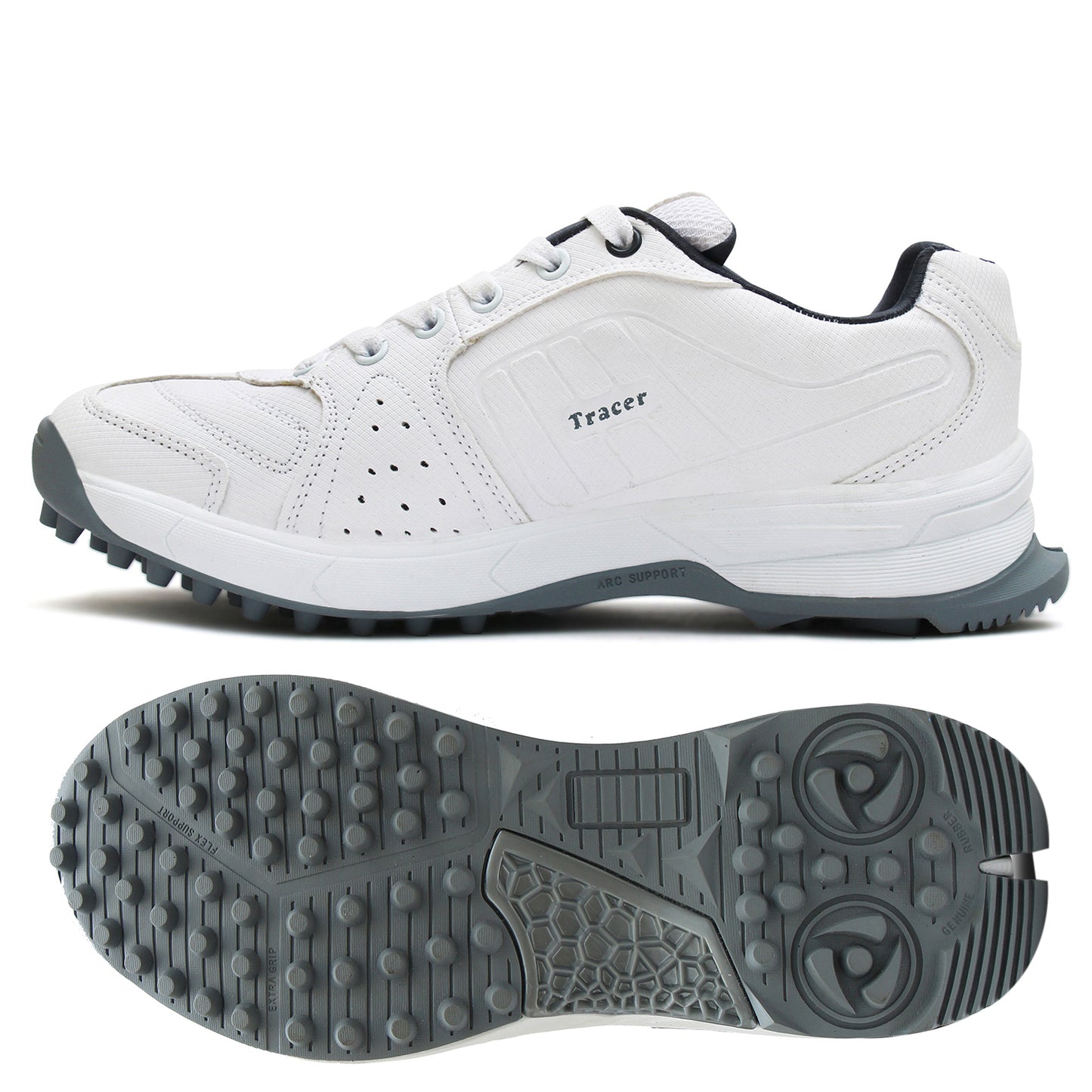 Cricket Shoes White Grey