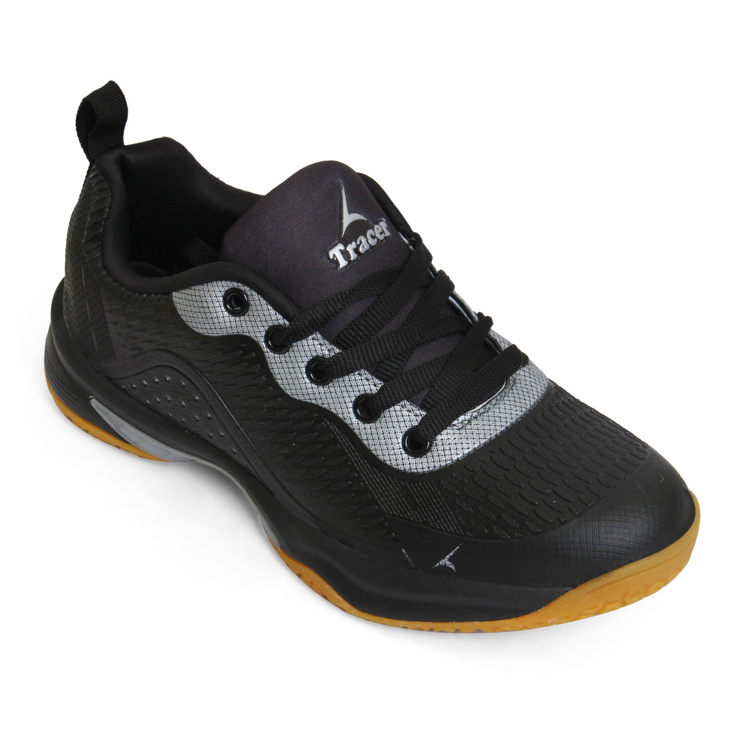 Tracer Tennis Badminton Sports Shoe For Kid's Black