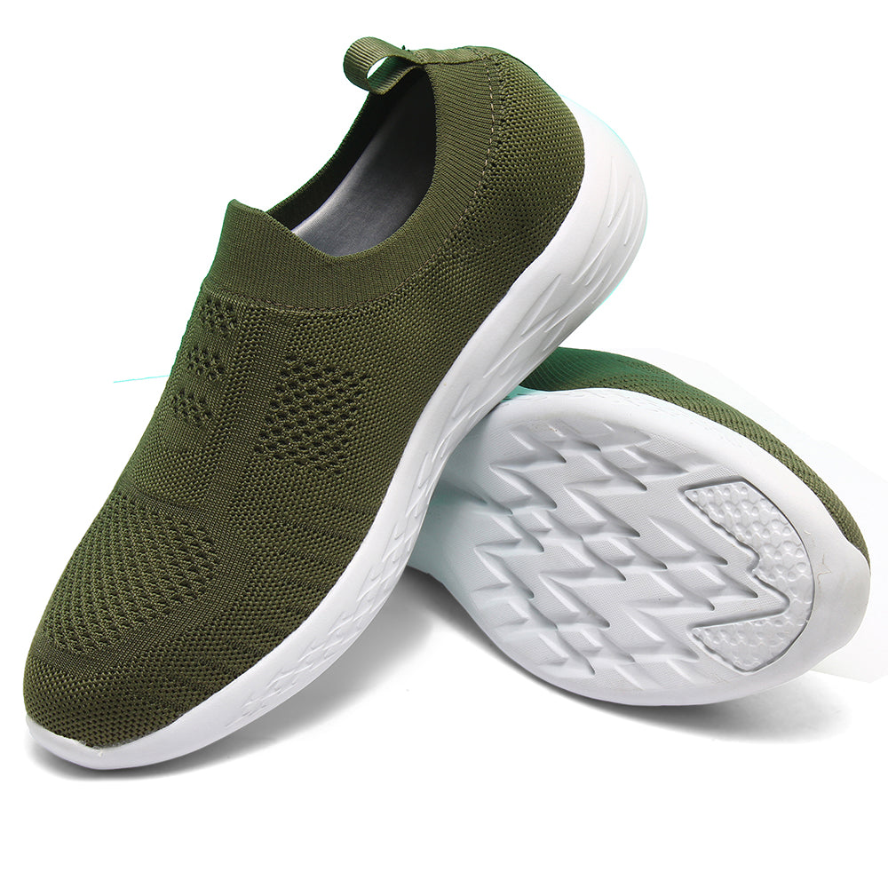 Mens green cheap slip on shoes