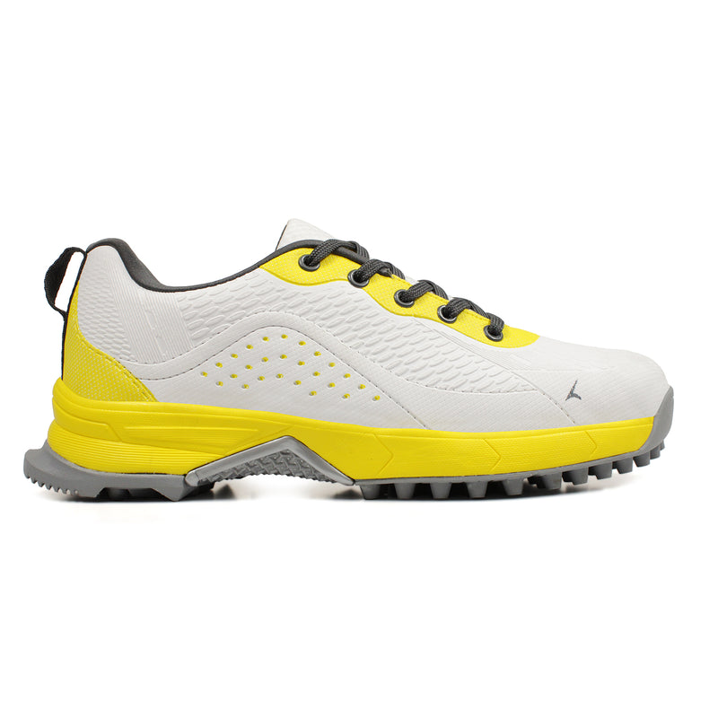 Tracer T-Spinner 194 Cricket Shoes in White Yellow Color