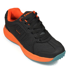 Cricket Shoes Black Orange
