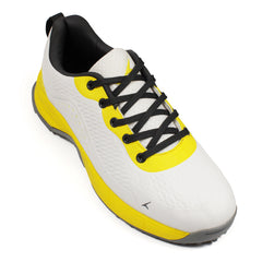 Tracer T-Spinner 194 Cricket Shoes in White Yellow Color