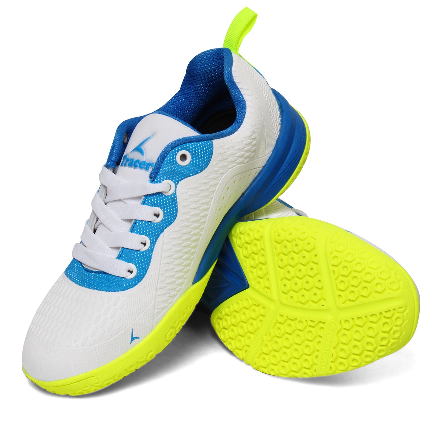 Tracer Tennis Badminton Sports Shoe For Kid's White