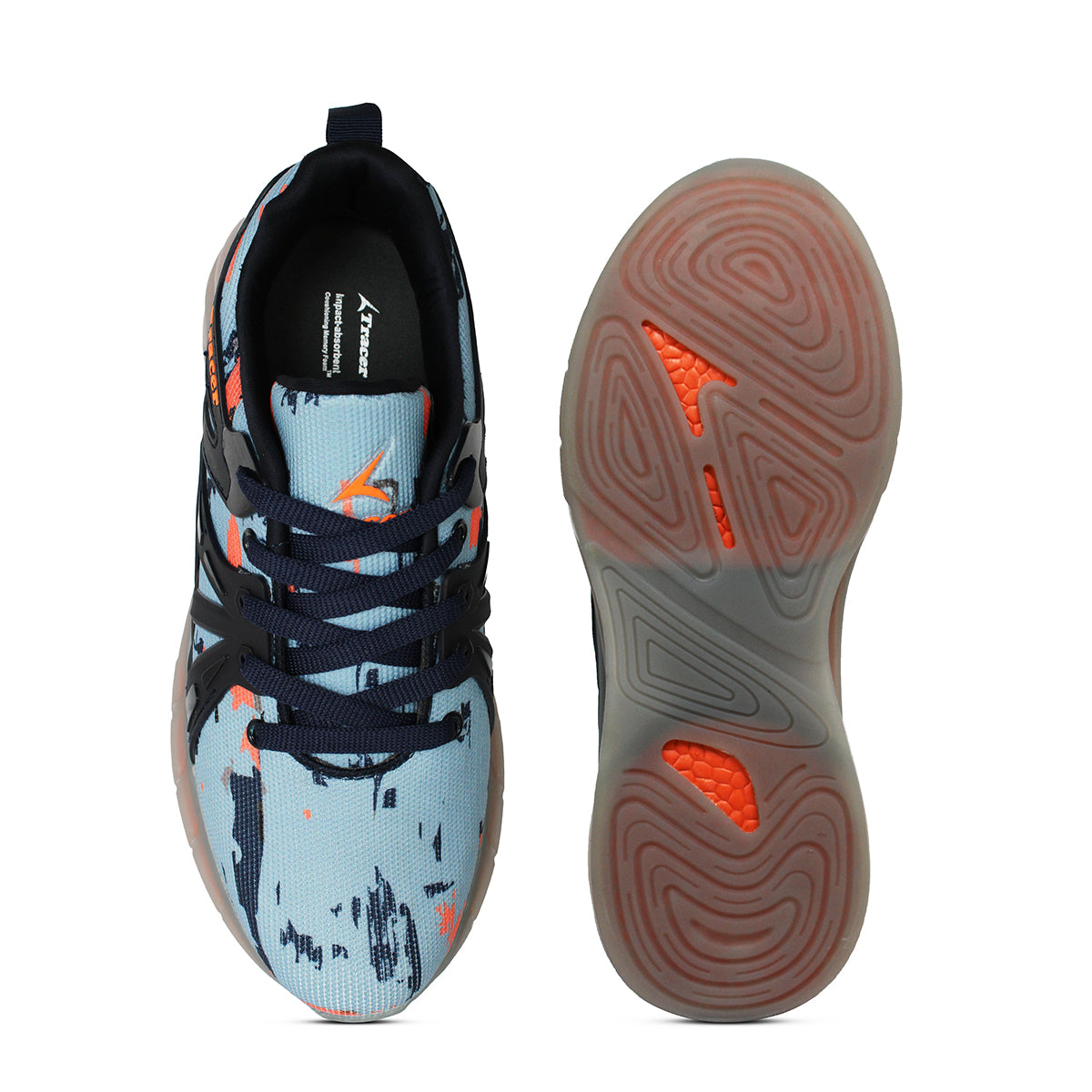 Men's Sneakers Grey Orange