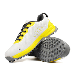 Tracer T-Spinner 194 Cricket Shoes in White Yellow Color