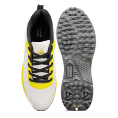 Tracer T-Spinner 194 Cricket Shoes in White Yellow Color