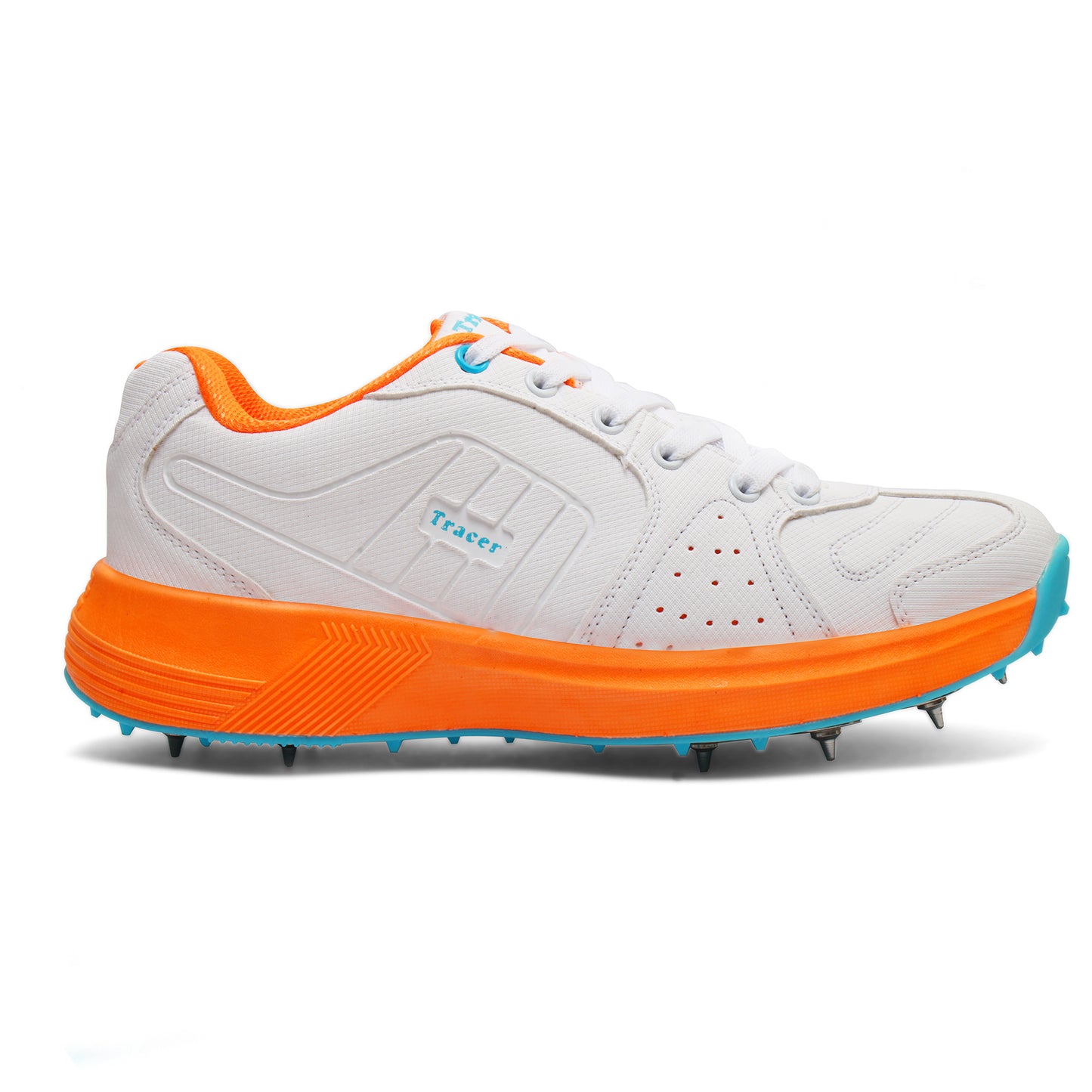 Cricket Shoes White Orange