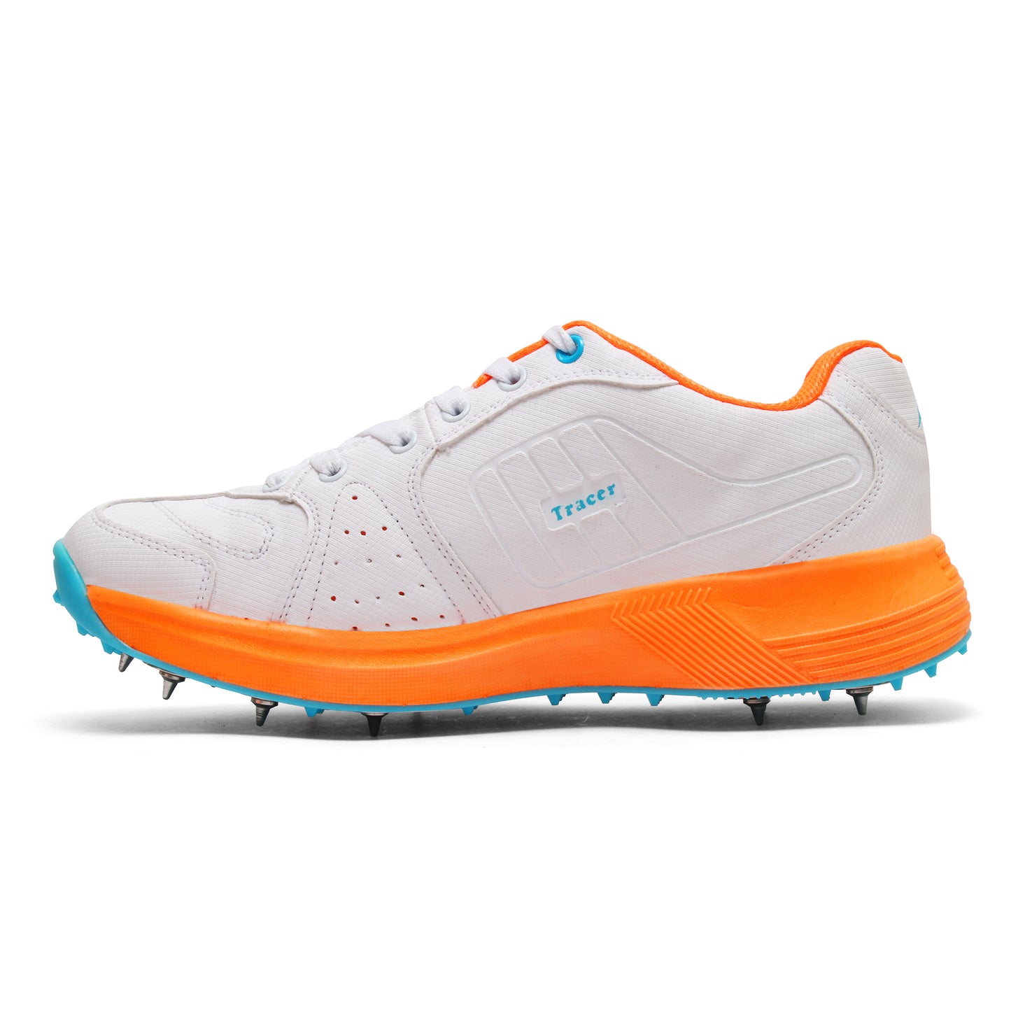 Cricket Shoes White Orange