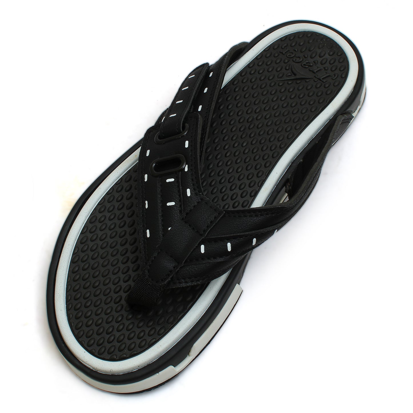 Flat Slippers For Men's Black White