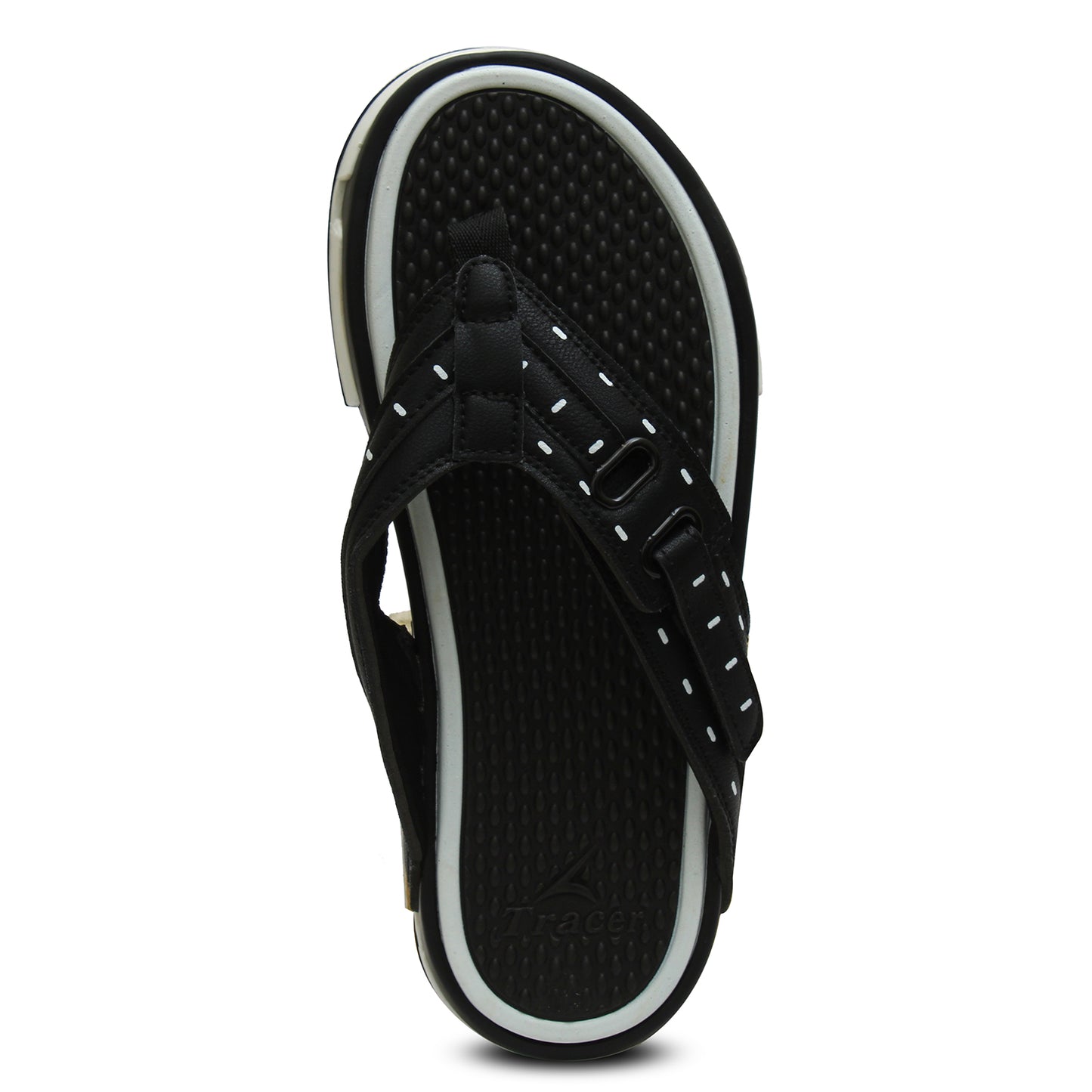 Flat Slippers For Men's Black White