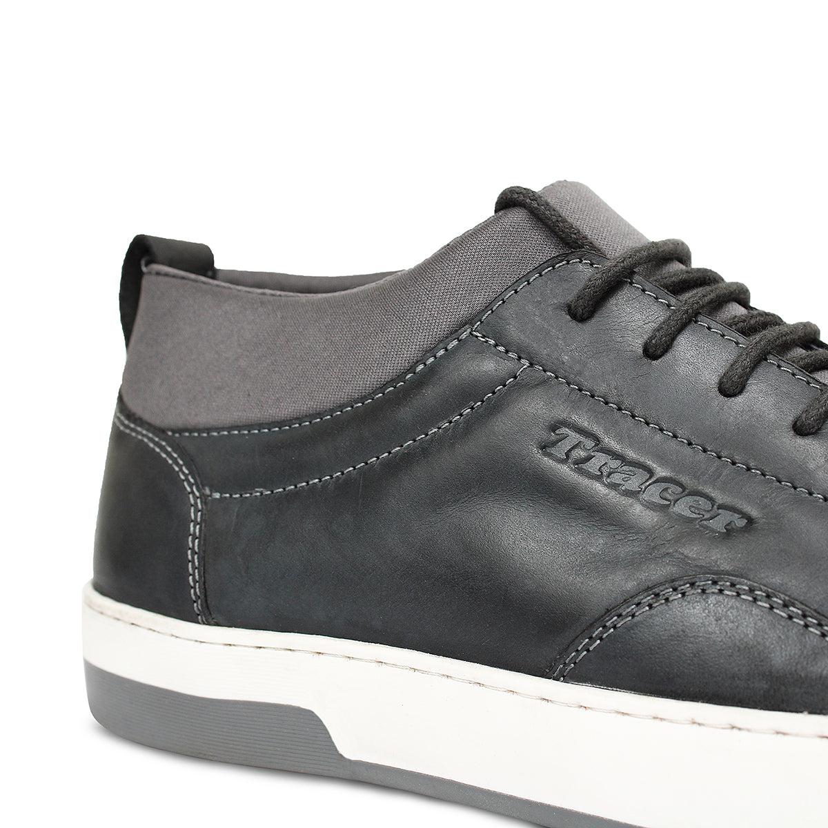 Stylish Leather Shoes Grey