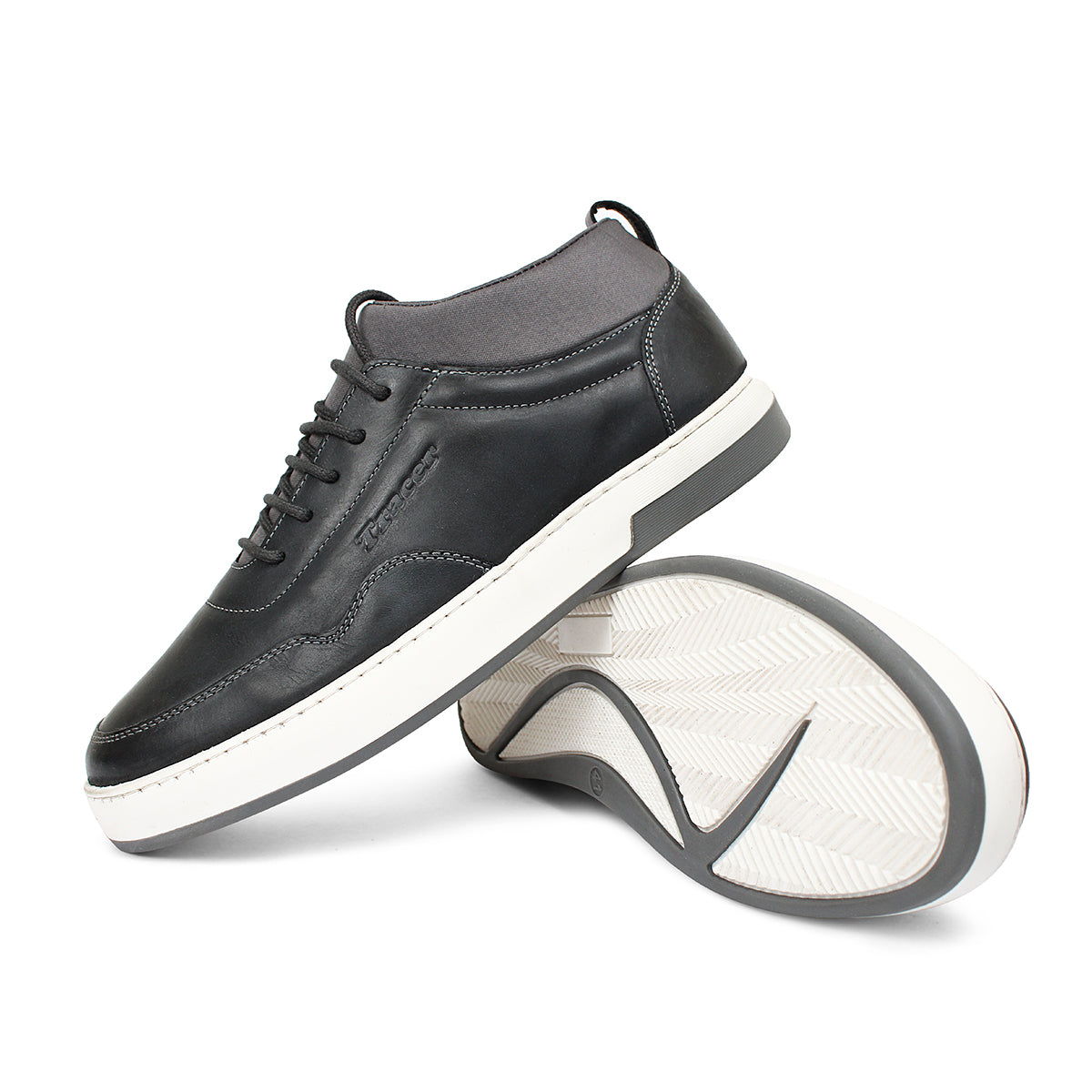 Stylish Leather Shoes Grey