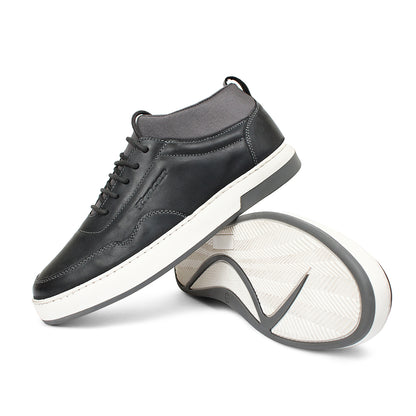 Stylish Leather Shoes Grey